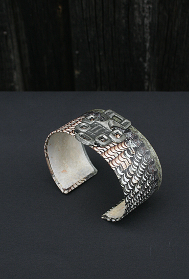 Armbånd med inkamotiv Papirfoto på metalplade Bredde:3,5 cm